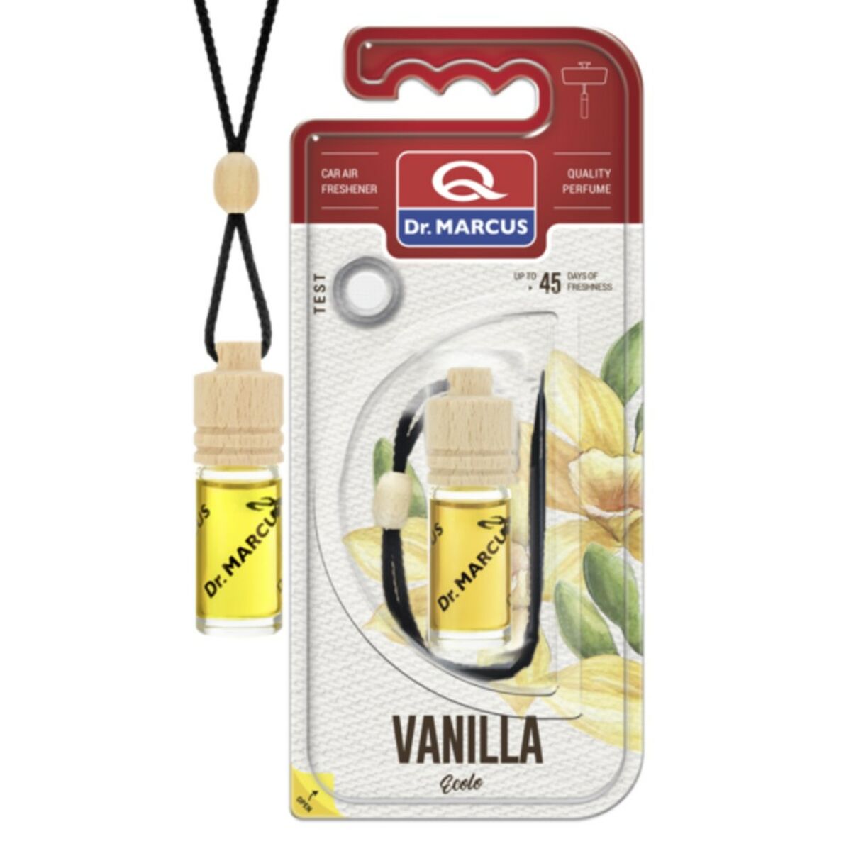 Odorizant pentru Mașină Dr Marcus ECOLO VANILLA Vanilie 4,5 ml Lemn Sticlă