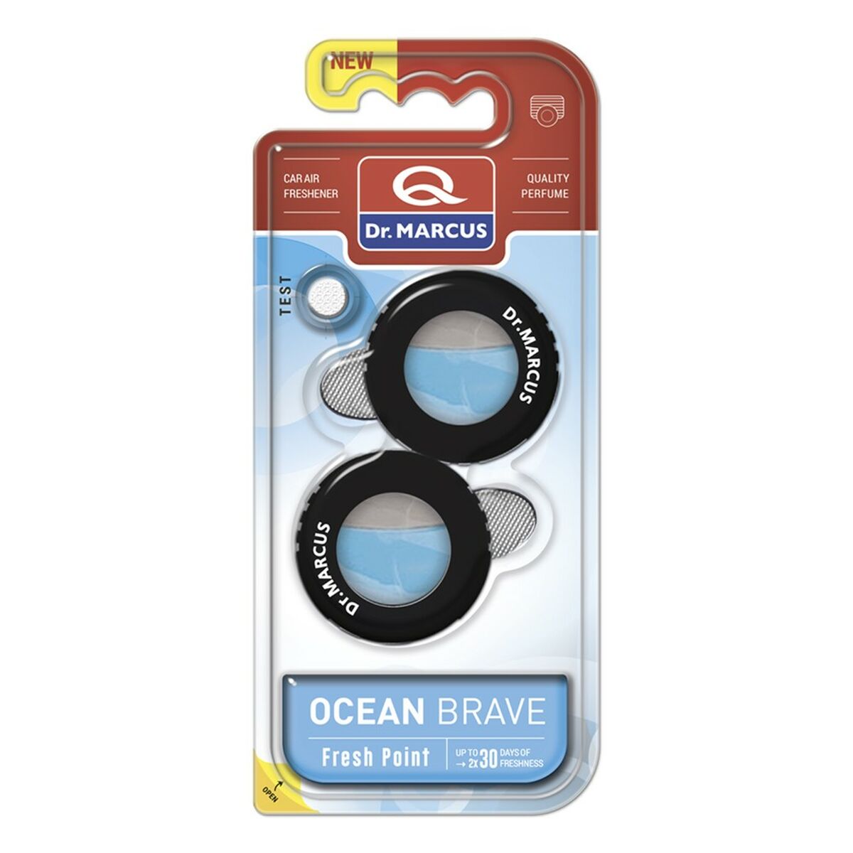 Odorizant pentru Mașină Dr Marcus FRESH POINT OCEAN BRAVE Ocean 2,5 ml Plastic (2 Unități)