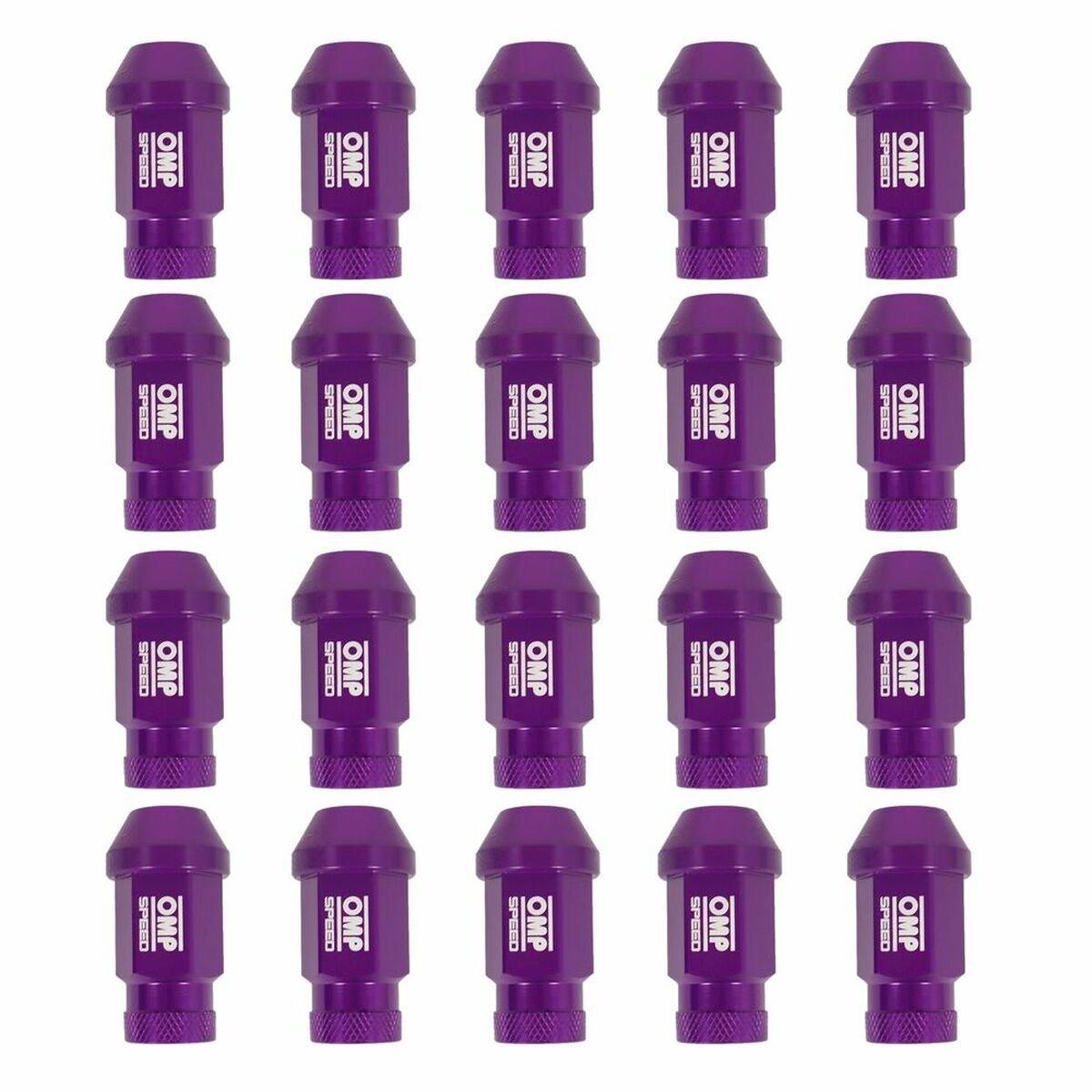 Set Piulițe OMP 7075 40 mm M14 x 1,50 20 uds Violet