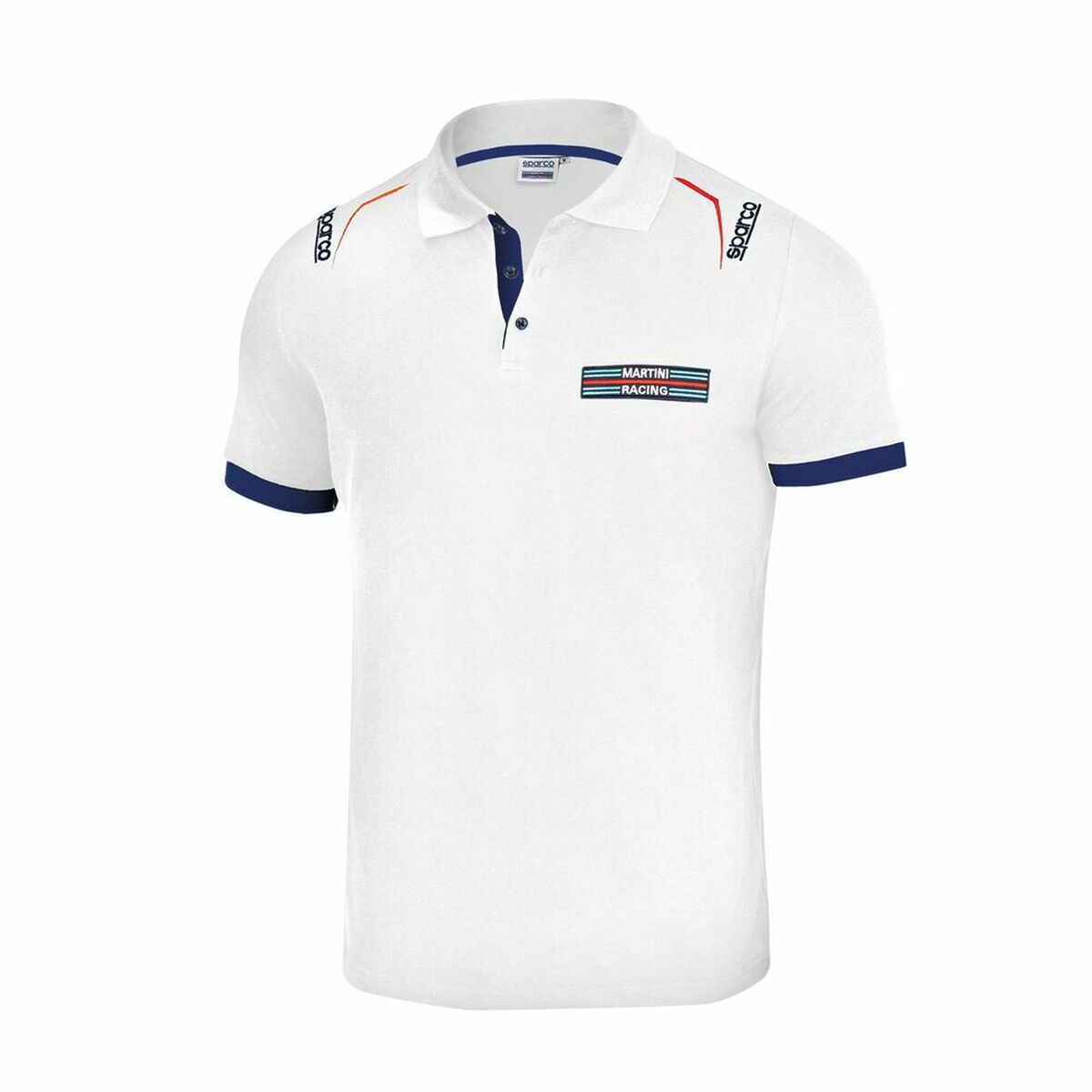 Tricou Polo cu Mânecă Scurtă Bărbați Sparco Martini Racing Alb