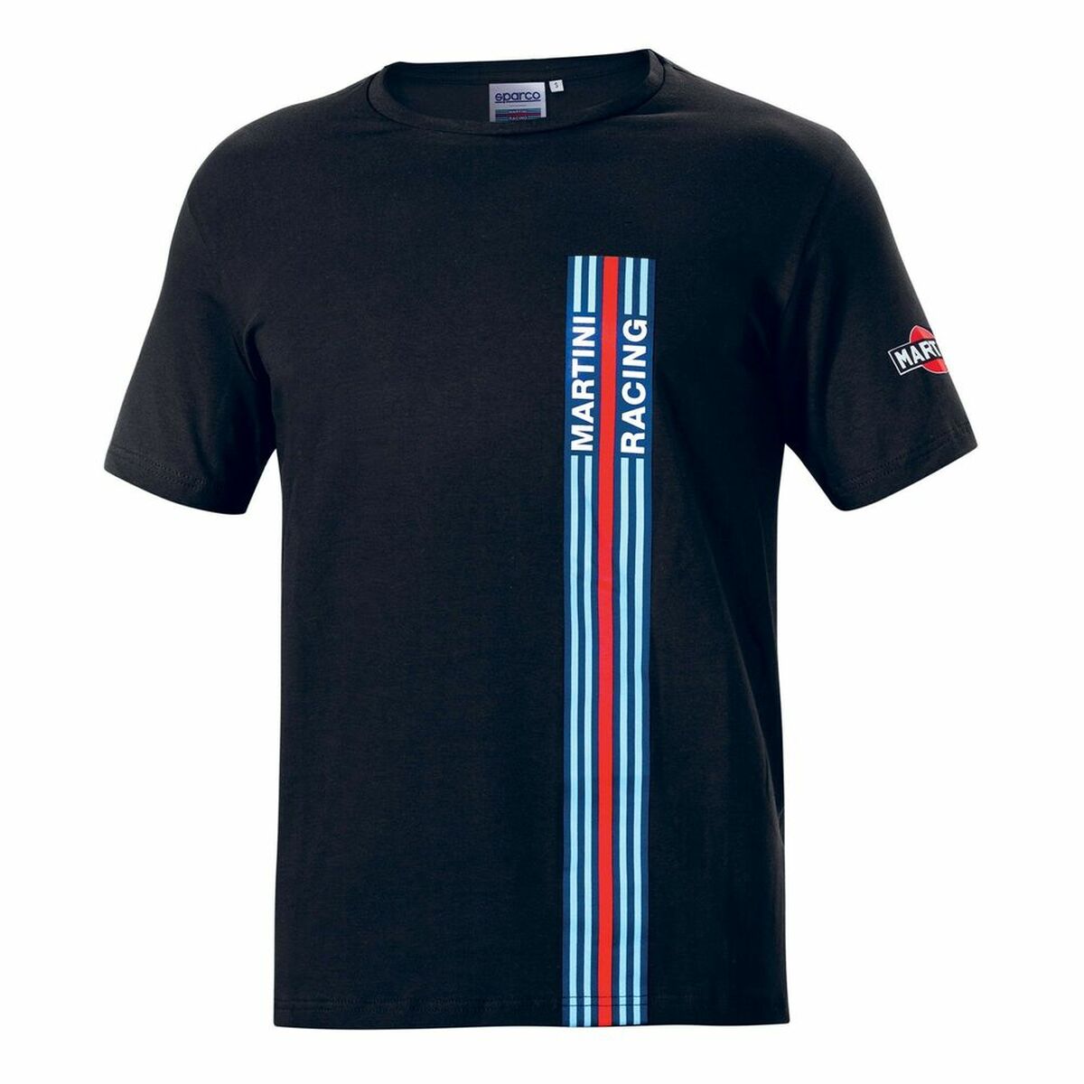 Tricou cu Mânecă Scurtă Bărbați Sparco Martini Racing Negru (Mărimea M)