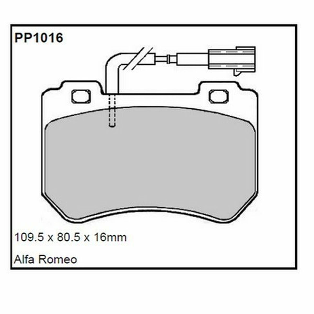 Plăcuțe de frână Black Diamond BDPP1120 Jaguar Xf (2015 ) All Models Rear Disc (Fitted Vented Disc)