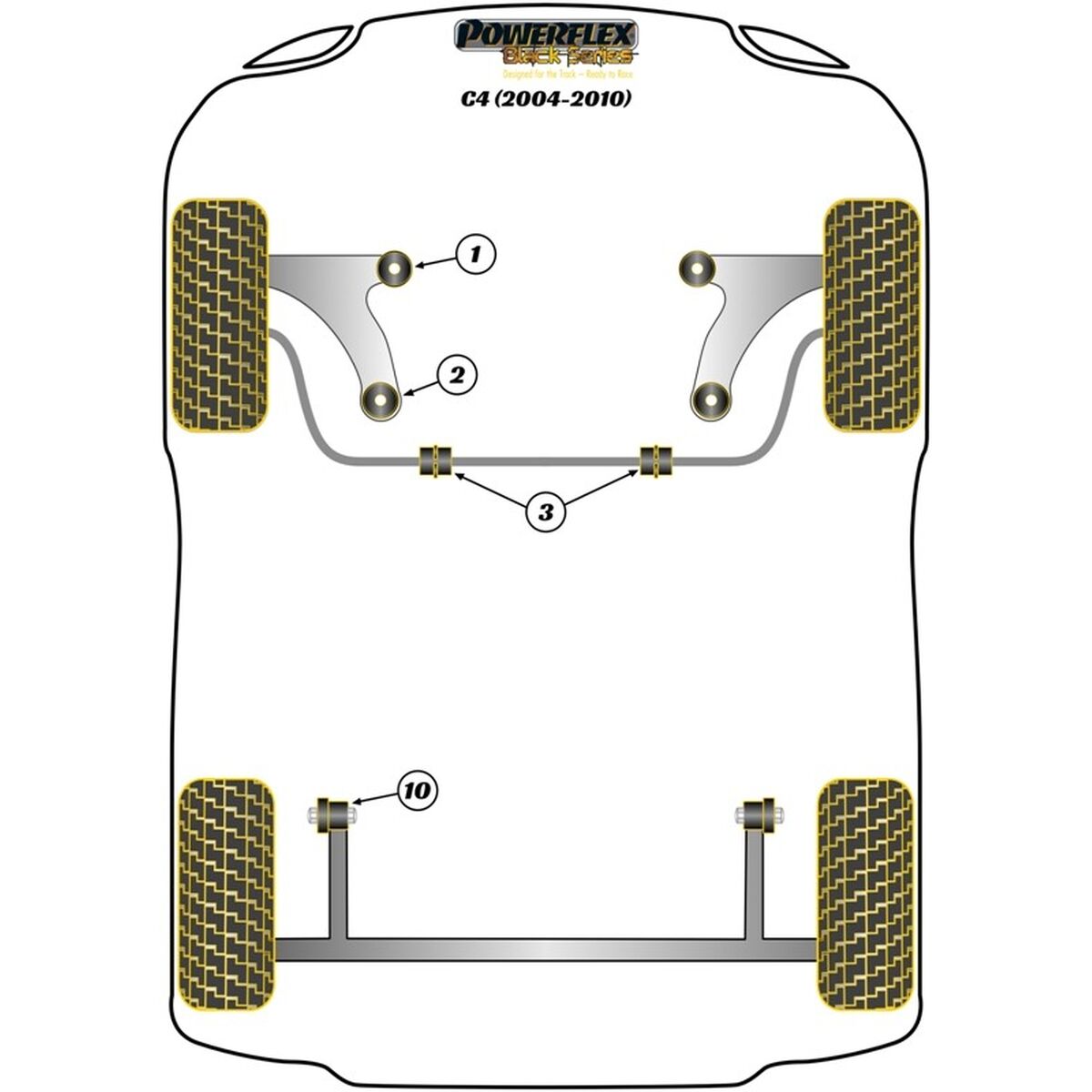 Silentblock Powerflex PFF50-603-22.5BLK Delantera 2 Piese