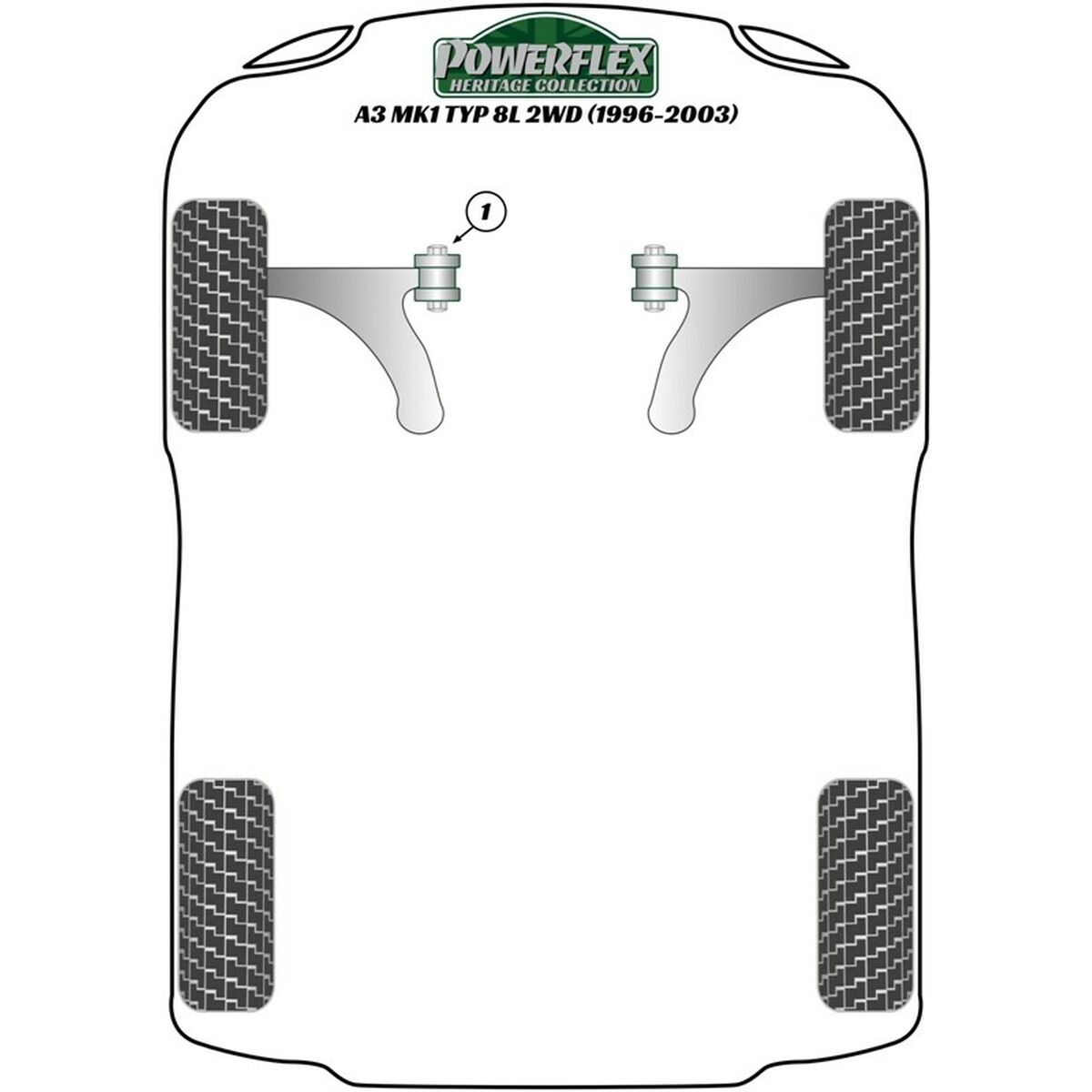 Silentblock Powerflex PFF85-420R Suport motor