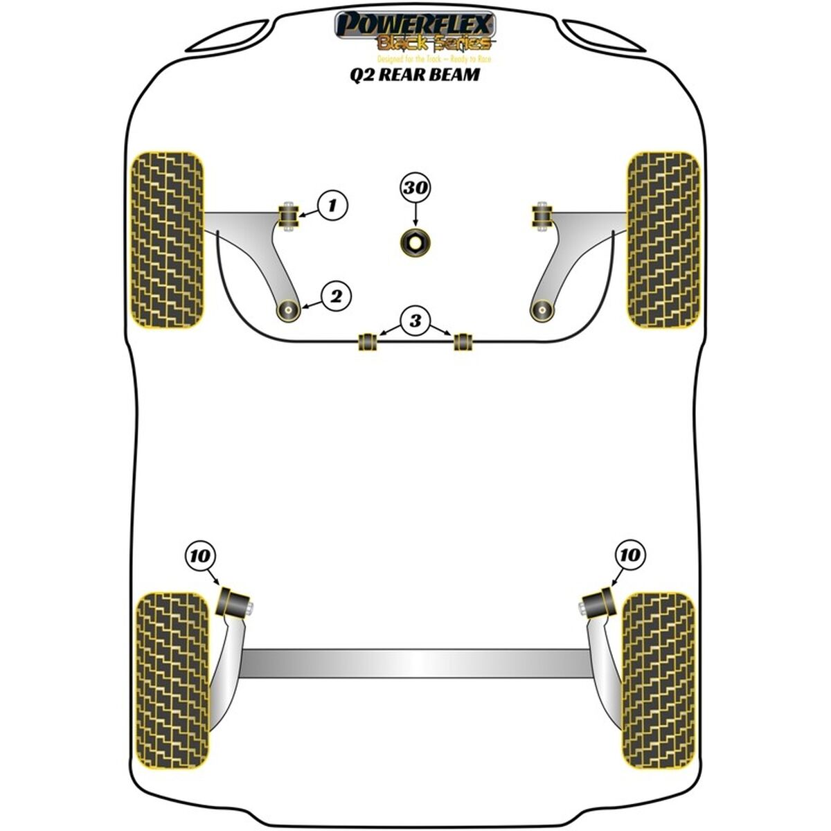Silentblock Powerflex PFF85-802 Delantera Spate 2 Piese