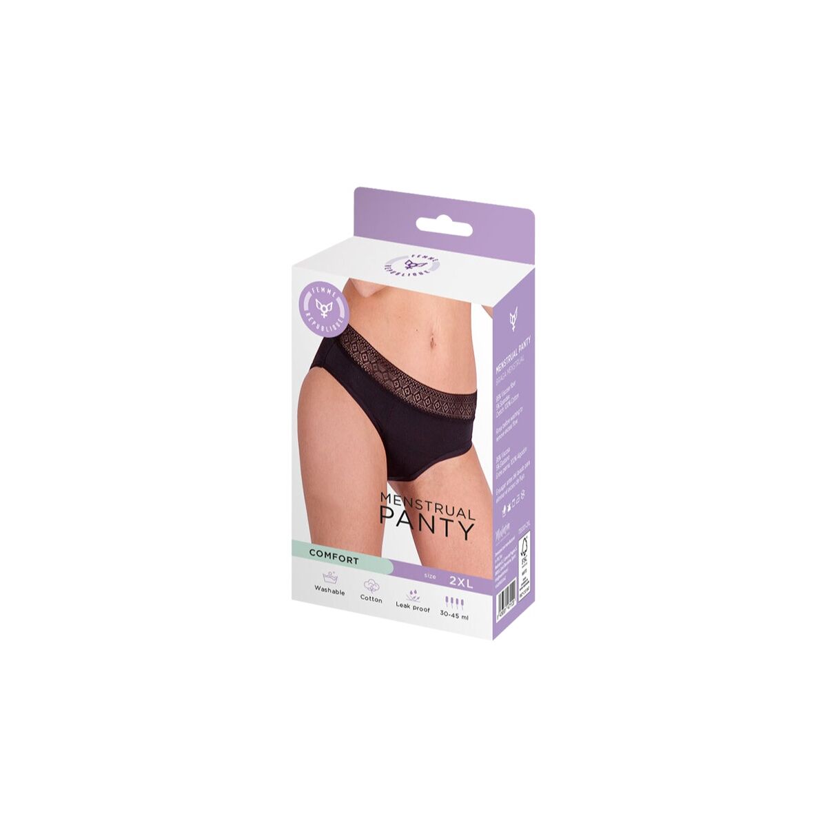 Chiloți menstruali Femme Republique Negru