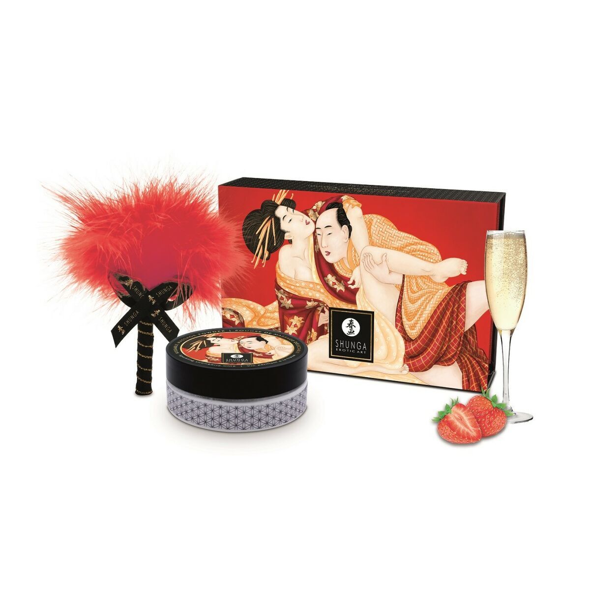 Pudră comestibilă Shunga CHAMPAGNE STRAWBERRIES 75 g