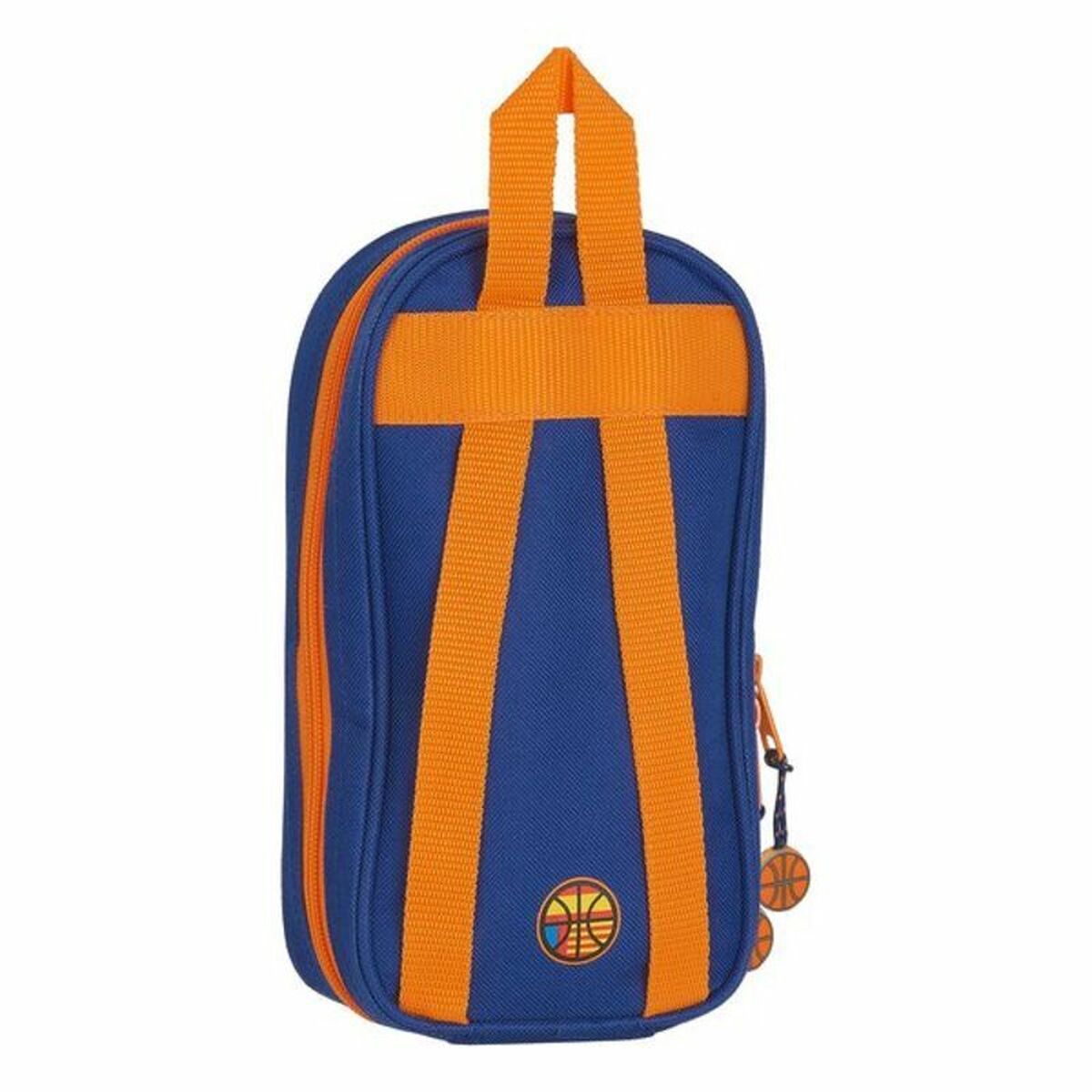 Cutie pentru creioane Valencia Basket M847 Albastru Portocaliu 12 x 23 x 5 cm