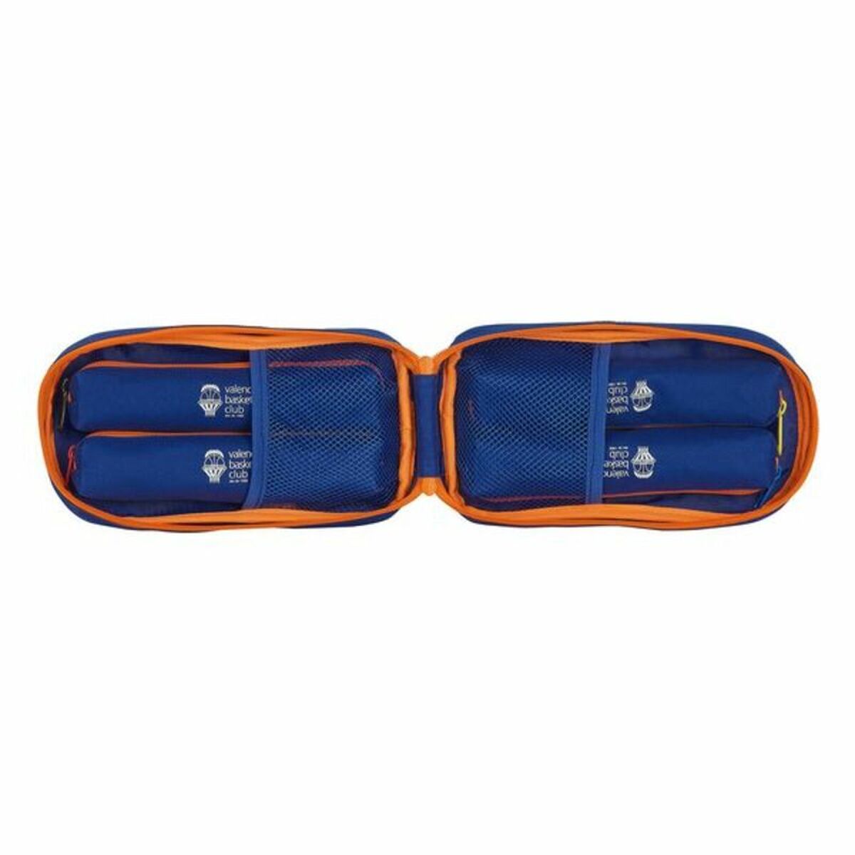 Cutie pentru creioane Valencia Basket M847 Albastru Portocaliu 12 x 23 x 5 cm