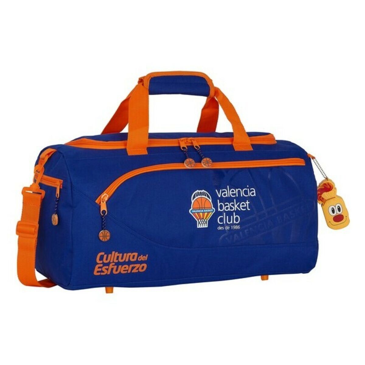 Geantă de Sport Valencia Basket Albastru Portocaliu (50 x 25 x 25 cm)