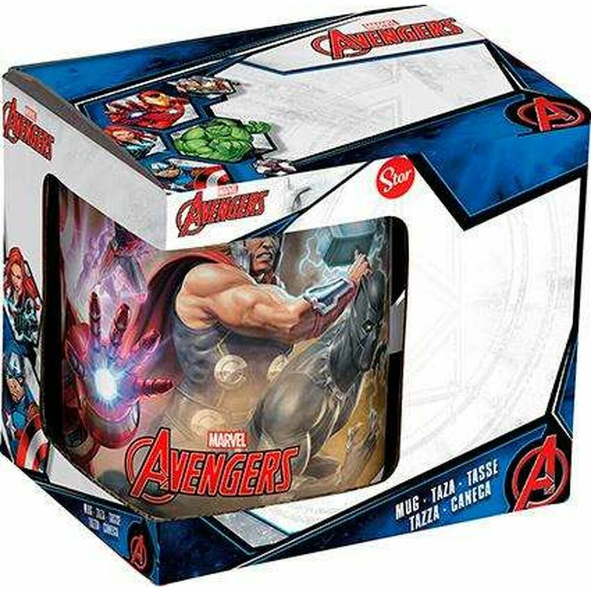 Cană tip Halbă The Avengers Infinity Alb Ceramică Roșu (350 ml)
