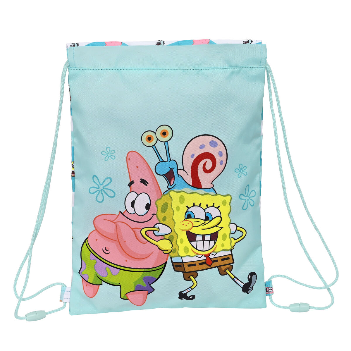 Geantă Rucsac cu Bretele Spongebob Stay positive Albastru Alb 26 x 34 x 1 cm