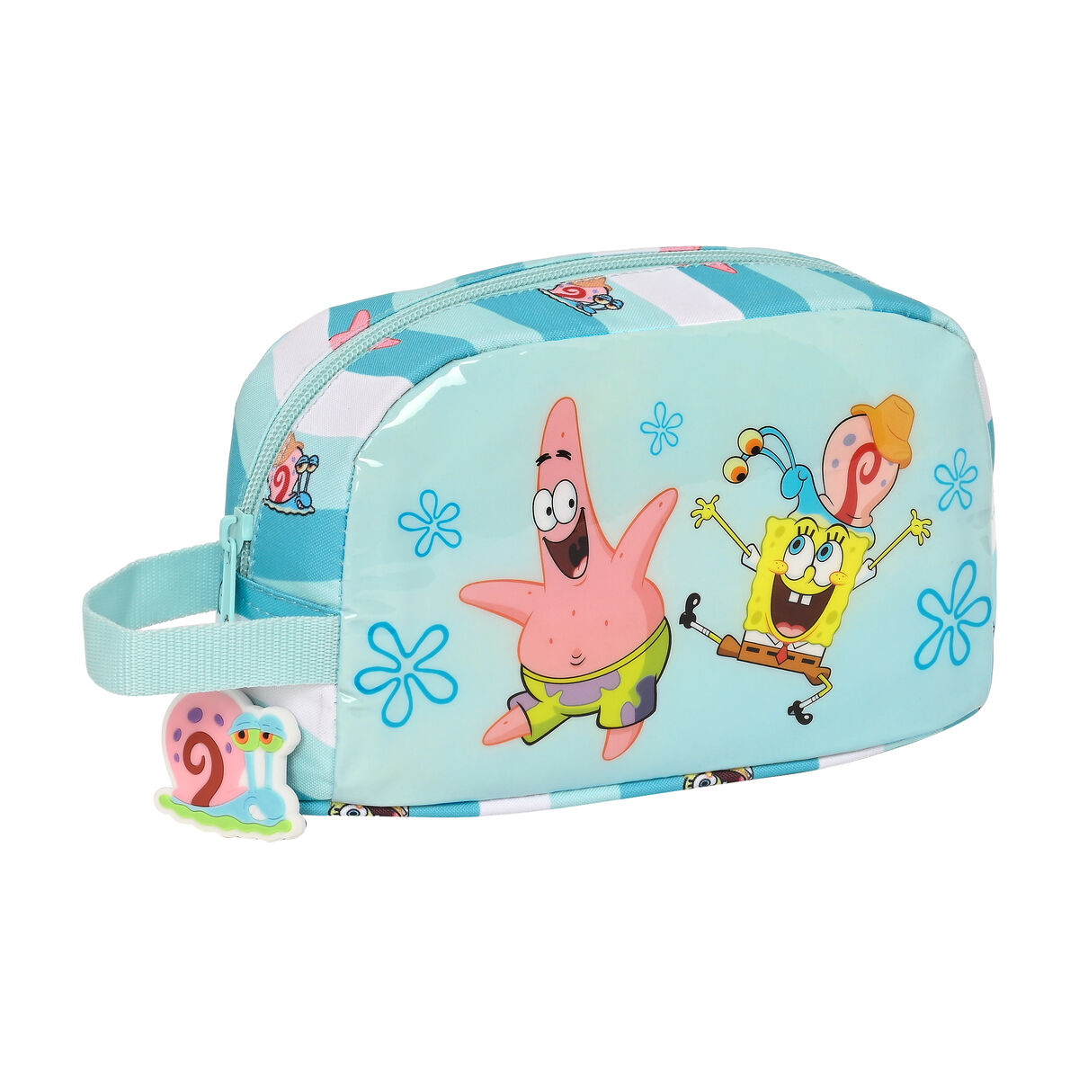 Geantă Termoizolantă pentru Gustări Spongebob Stay positive Albastru Alb (21.5 x 12 x 6.5 cm)