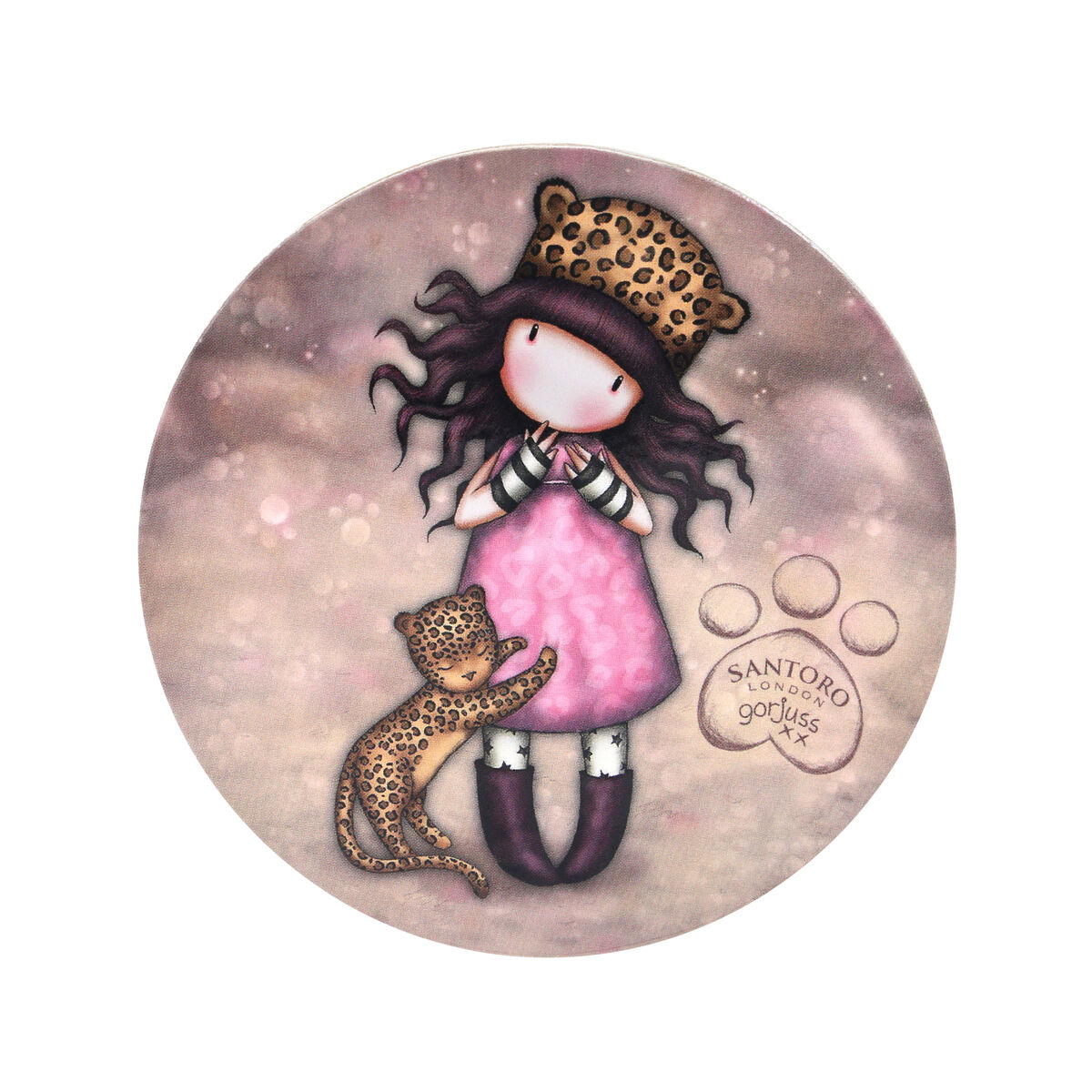 Cană cu Farfurie Gorjuss Purrrrrfect love Ceramică Suport pentru pahare Hrnek