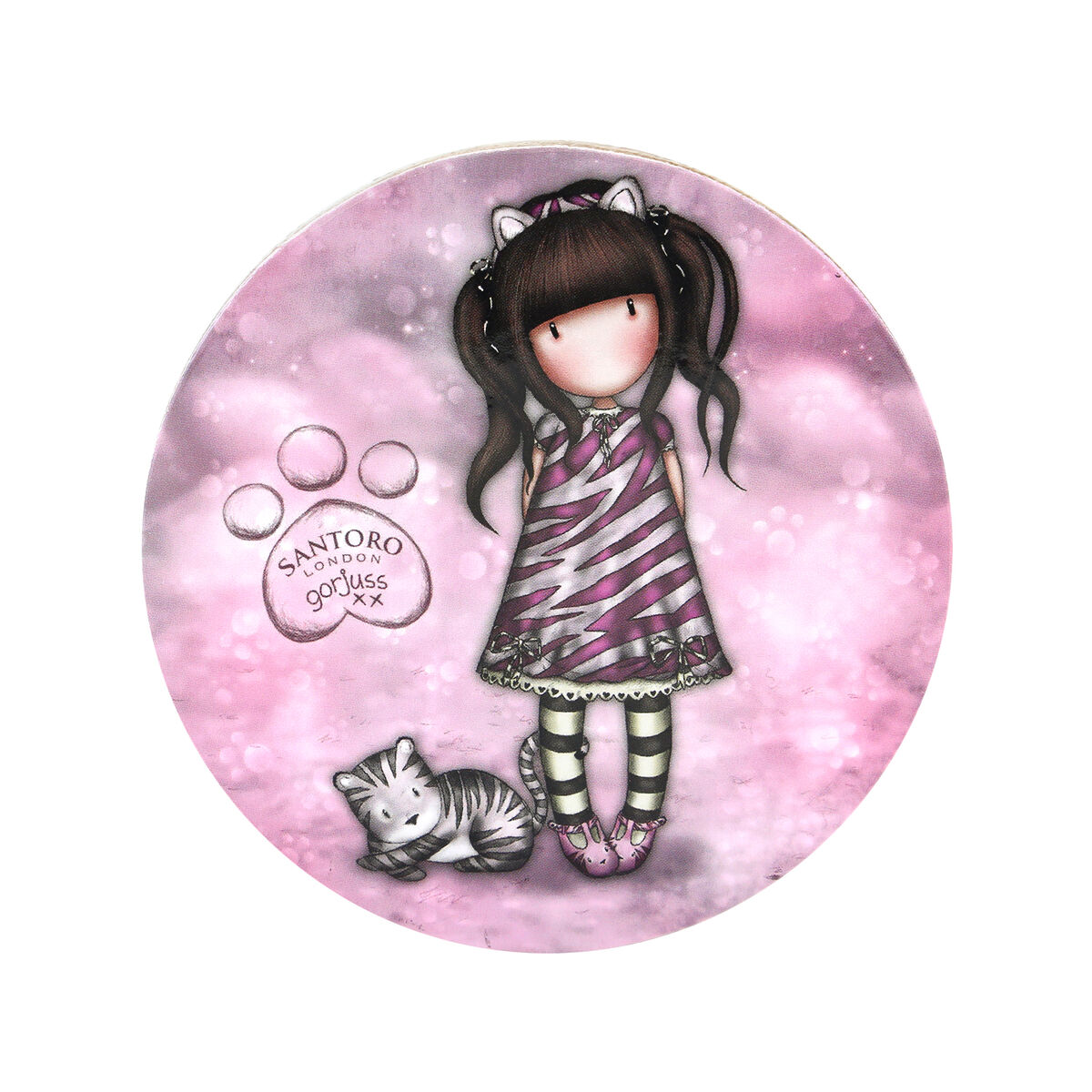 Cană cu Farfurie Gorjuss Ruby wild Gri Ceramică Suport pentru pahare Hrnek