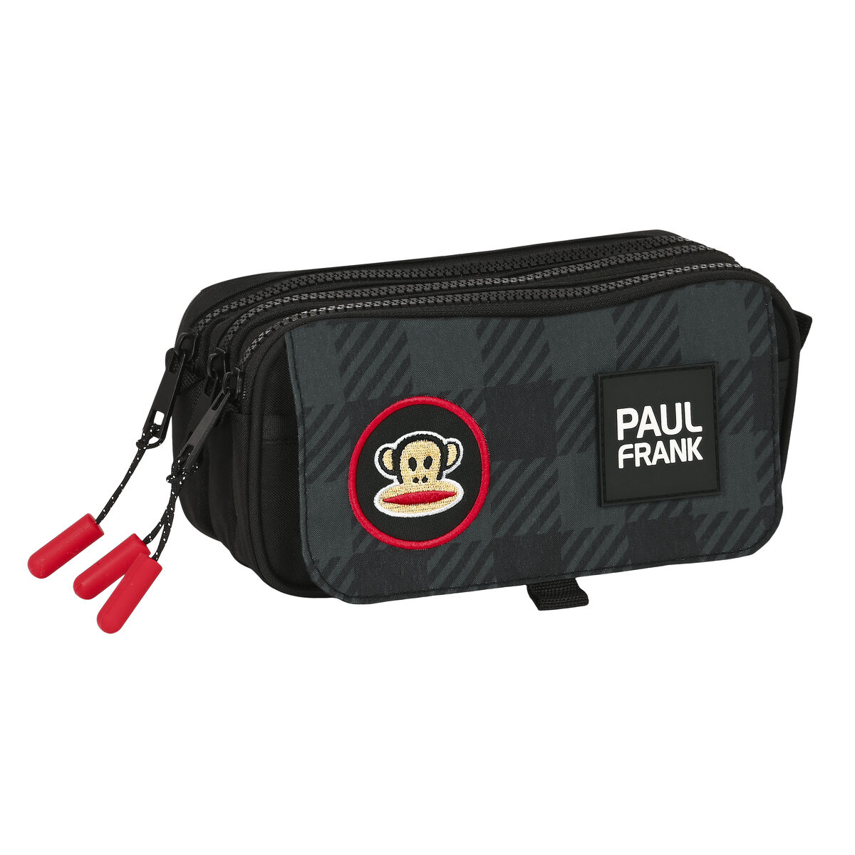 Penar triplu Paul Frank Campers Negru (21,5 x 10 x 8 cm)