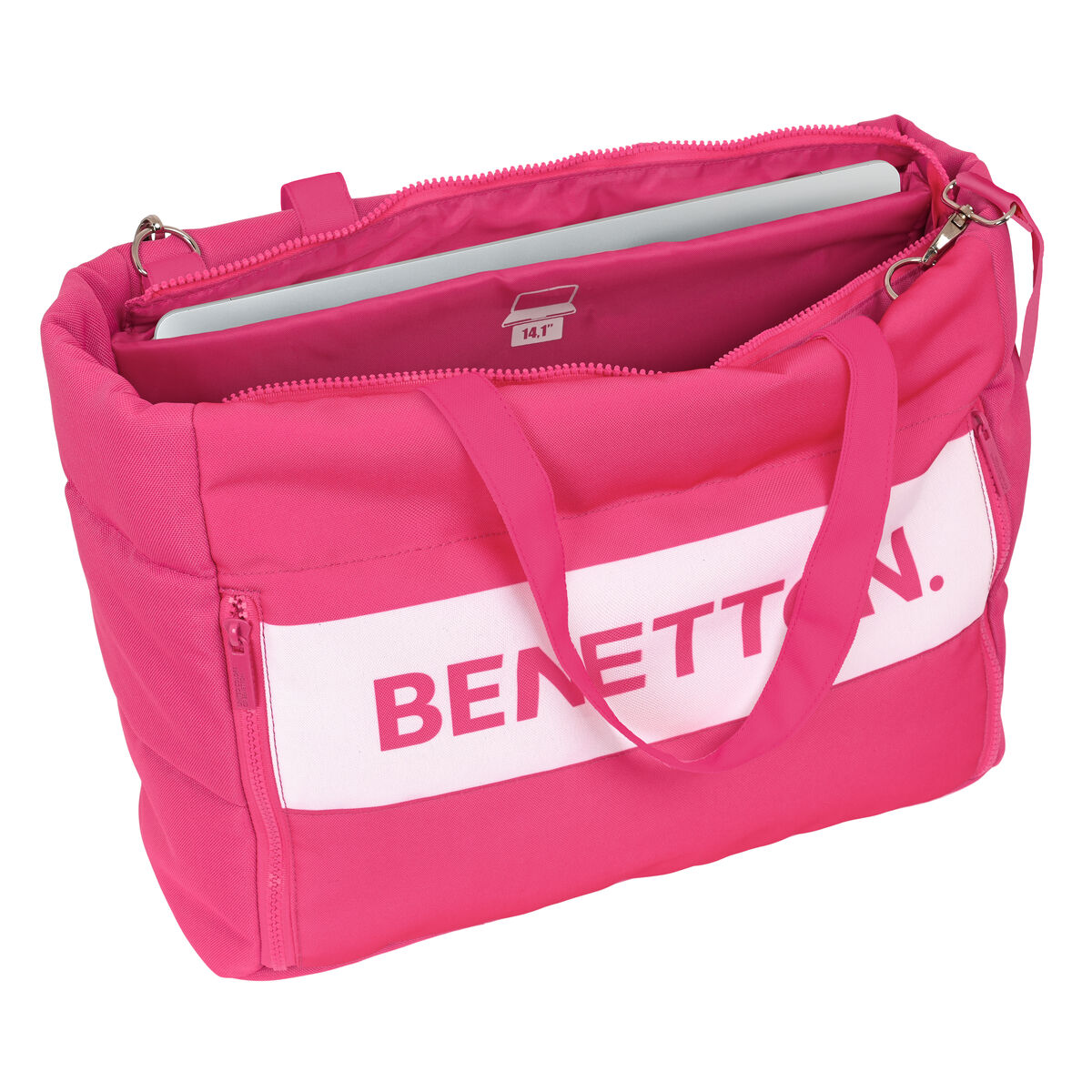 Servietă pentru Laptop Benetton Raspberry Fucsia (54 x 31 x 17 cm)