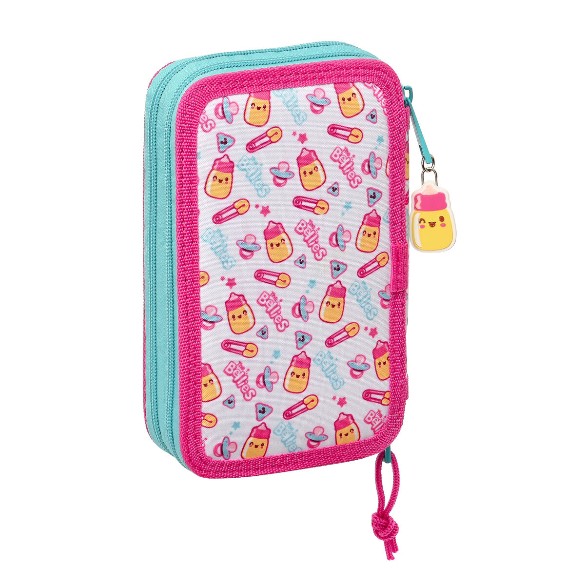 Creion dublu The Bellies Alb Mov Turquoise 12.5 x 19.5 x 4 cm (28 Piese)