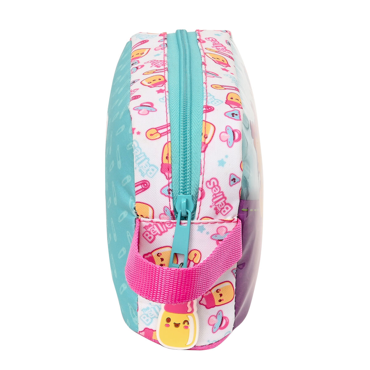 Geantă Termoizolantă pentru Gustări The Bellies 21.5 x 12 x 6.5 cm Mov Turquoise Alb