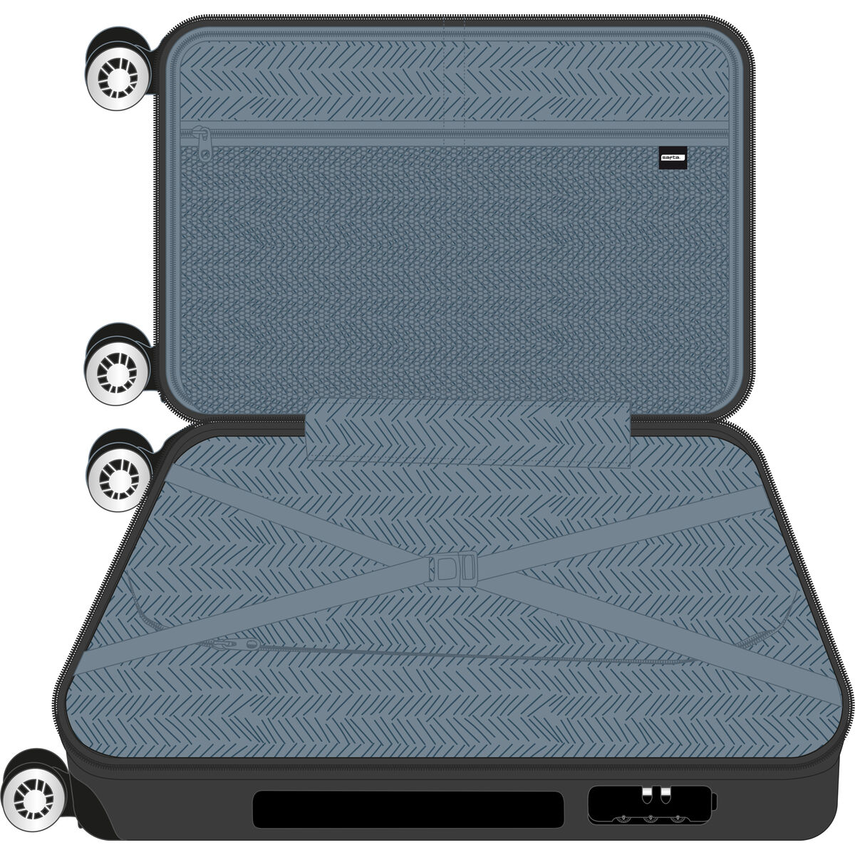 Valiză de cabină Safta Gri închis 20'' 34,5 x 55 x 20 cm