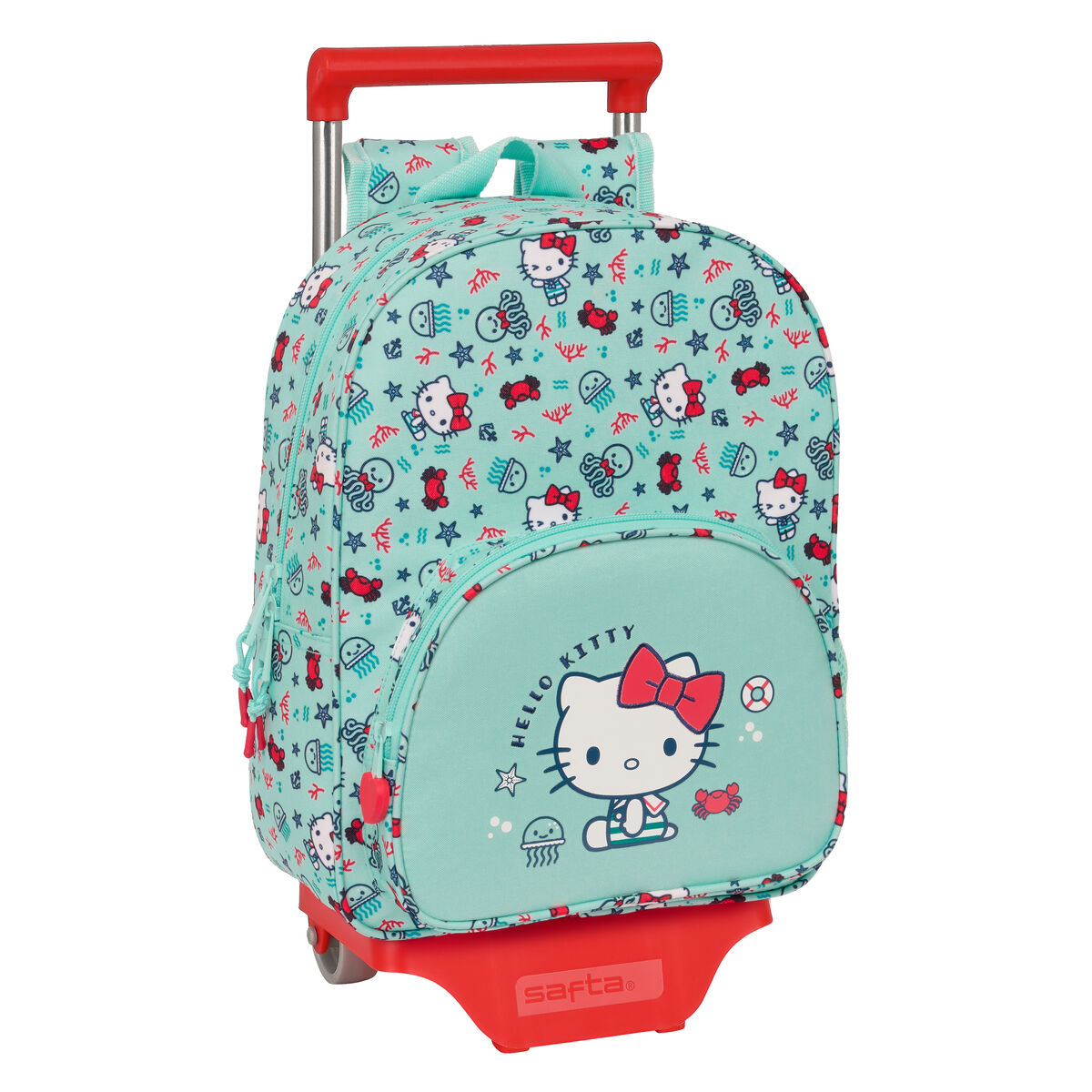 Ghiozdan cu Roți Hello Kitty Sea lovers Turquoise 26 x 34 x 11 cm