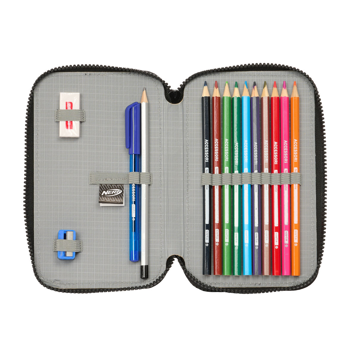 Creion dublu Nerf Get ready Negru 12.5 x 19.5 x 4 cm (28 Piese)