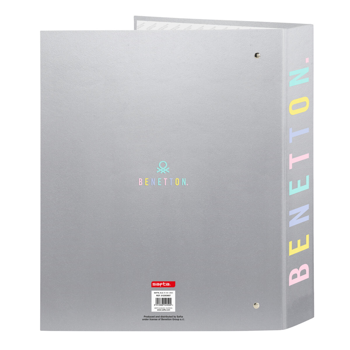 Biblioraft Benetton Silver Argintiu A4 27 x 33 x 6 cm