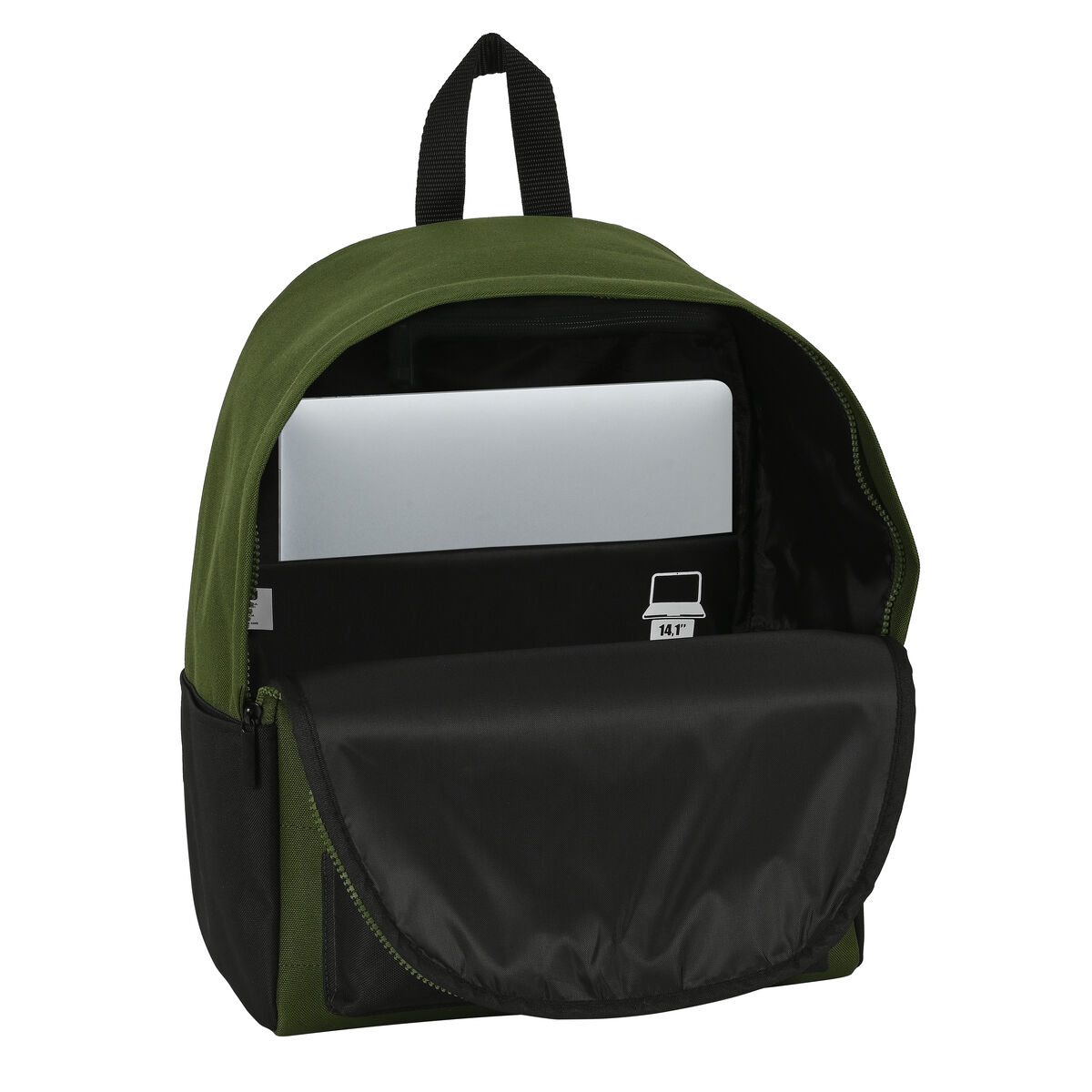 Rucsac pentru Laptop Safta Dark Forest Negru Verde 31 x 40 x 16 cm