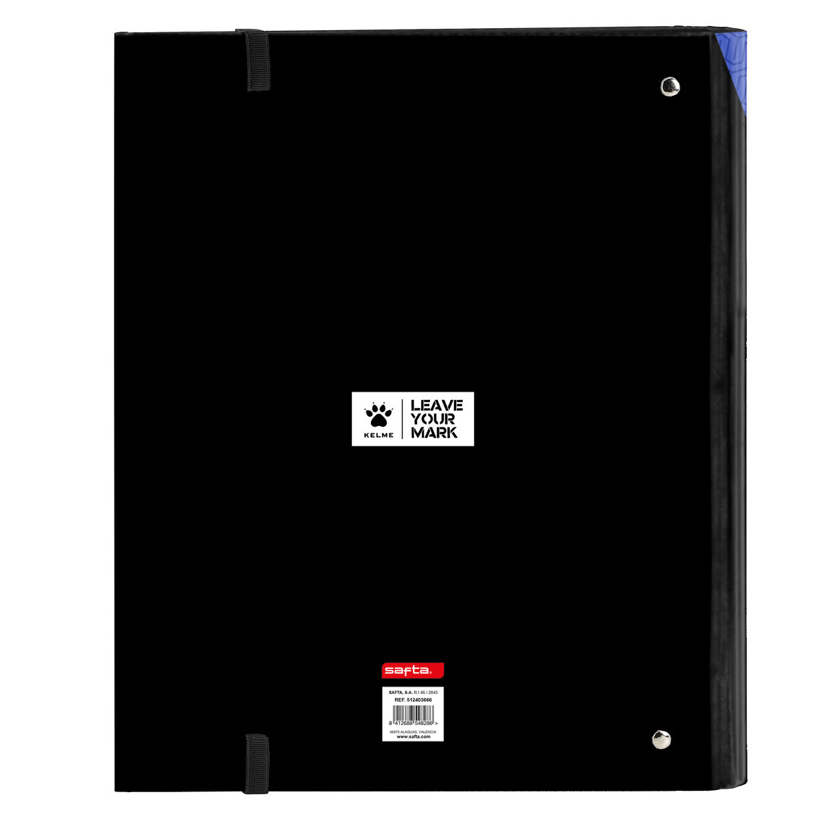 Biblioraft Kelme Royal Negru 27 x 32 x 3.5 cm