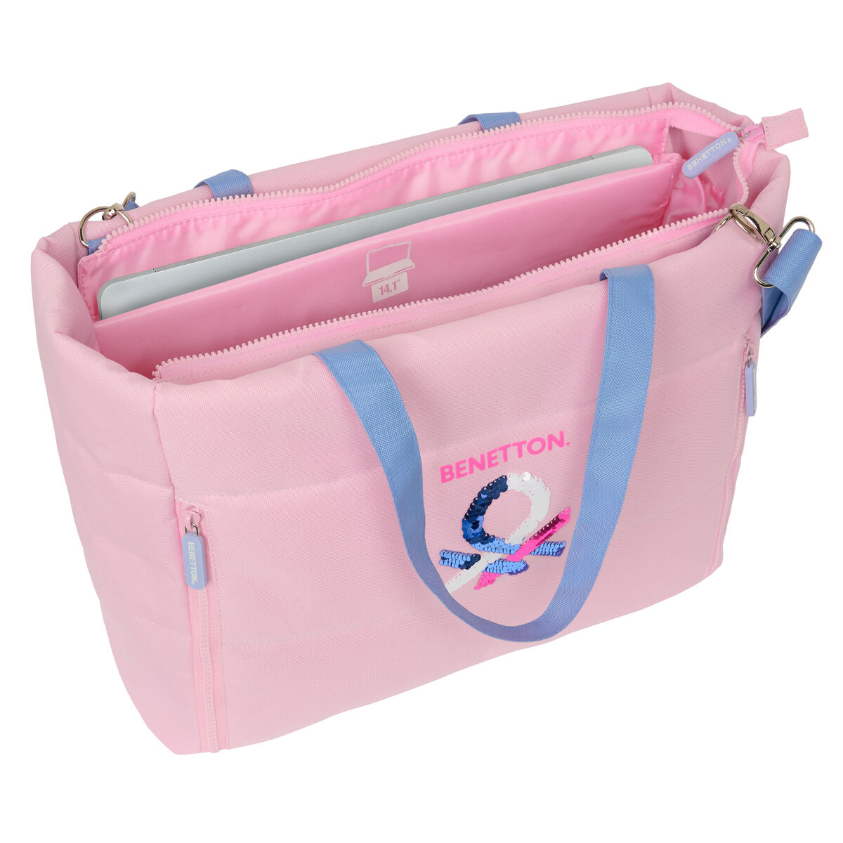 Geantă Benetton Pink Roz 40 x 31 x 17 cm