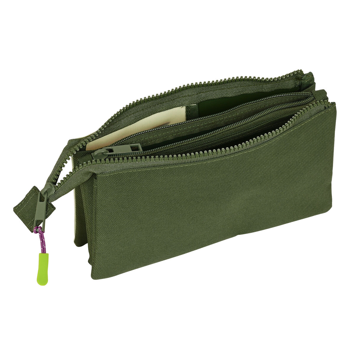 Penar triplu Munich Bright khaki Verde 22 x 12 x 3 cm