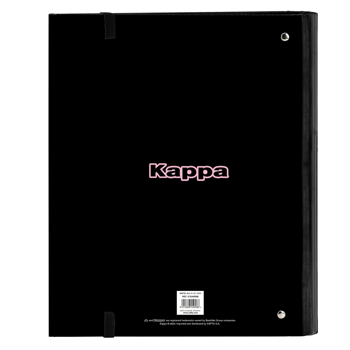 Biblioraft Kappa Silver pink Negru Roz 27 x 32 x 3.5 cm
