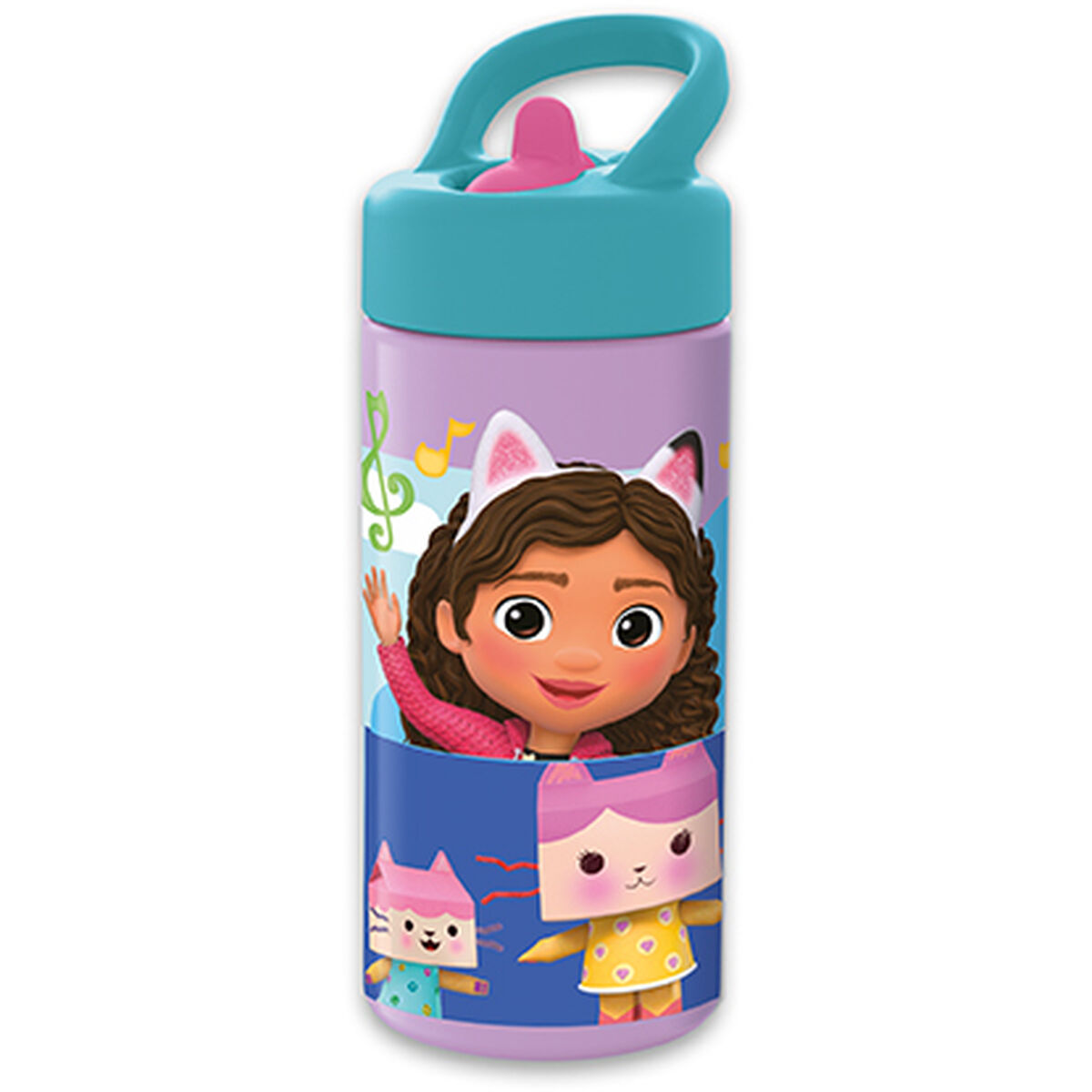 Sticlă de apă Gabby's Dollhouse Party Roz PVC 410 ml