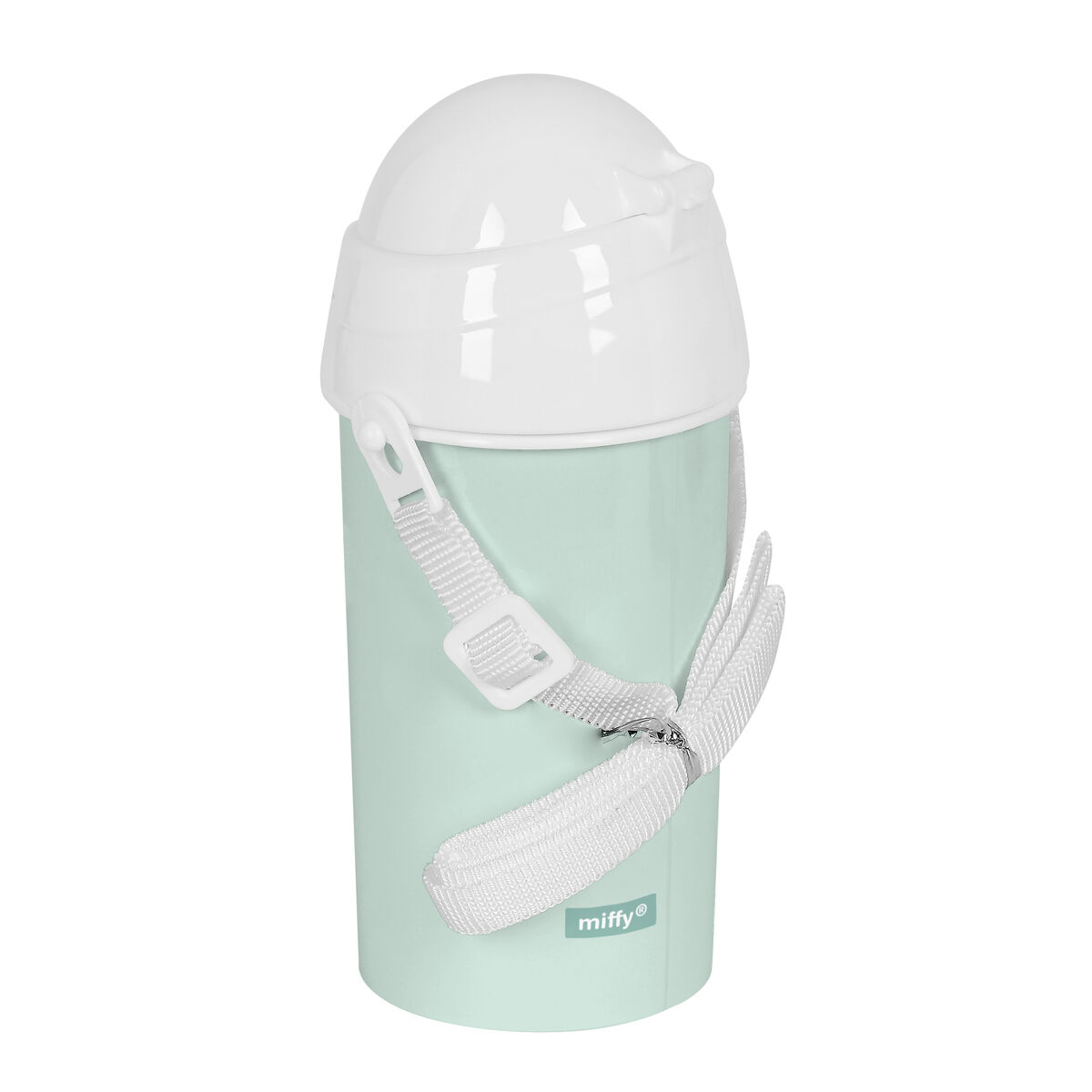 Sticlă cu Capac și Pai Miffy Menta Mentă PVC 500 ml