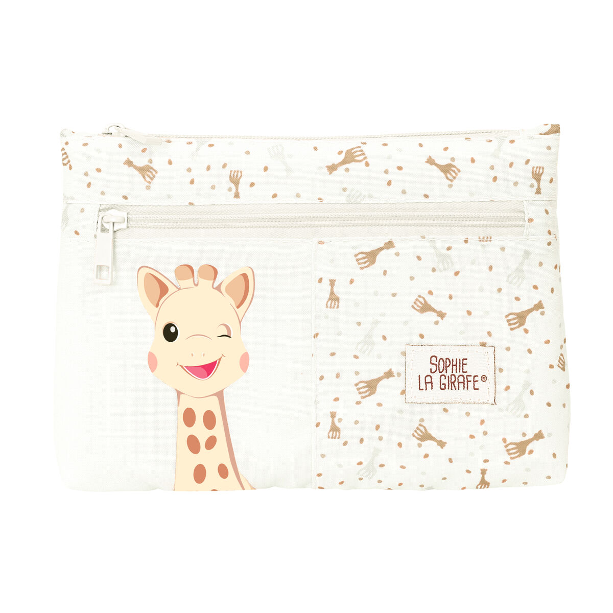 Penar dublu Sophie la Girafe Bej 23 x 16 x 3 cm