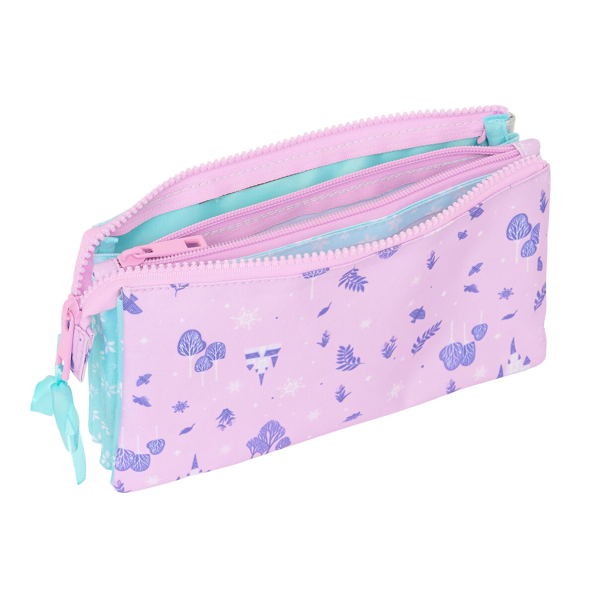 Penar triplu Frozen Cool days Violet Albastru celest 22 x 12 x 3 cm