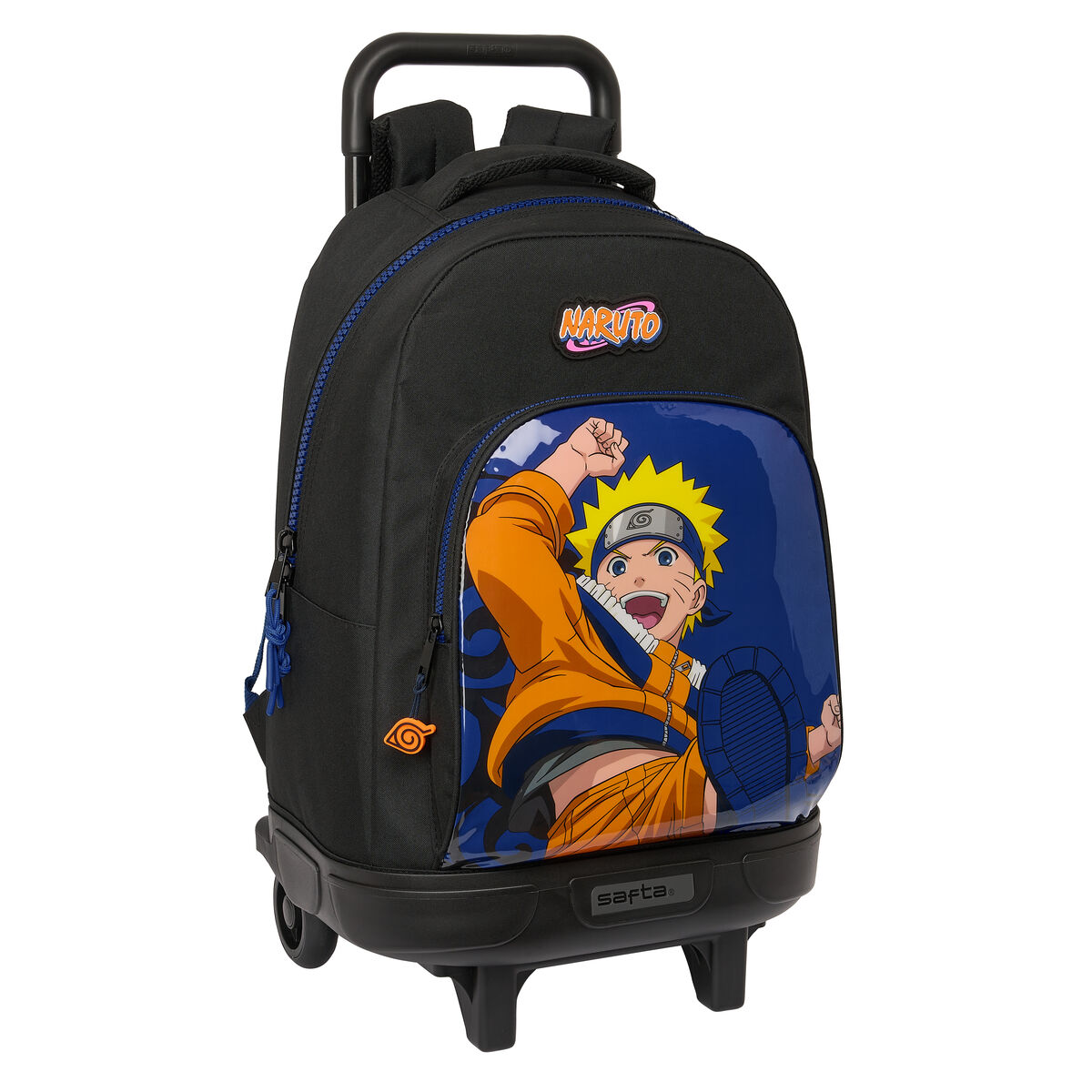 Ghiozdan cu Roți Naruto Ninja Albastru Negru 33 x 45 x 22 cm