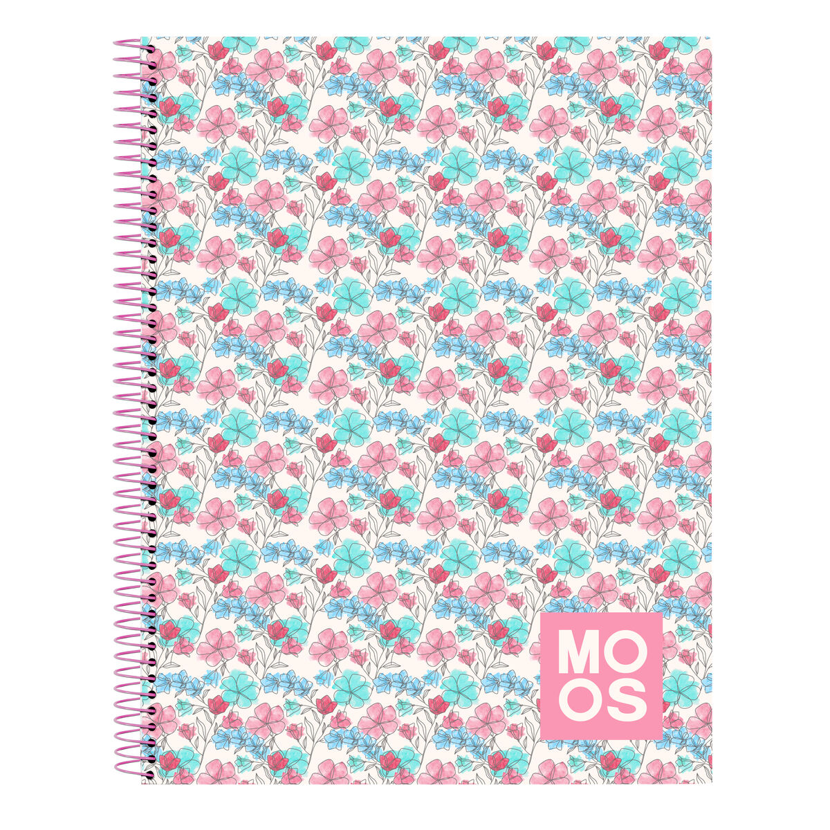 Notebook Moos Flores Multicolor A4 120 Frunze