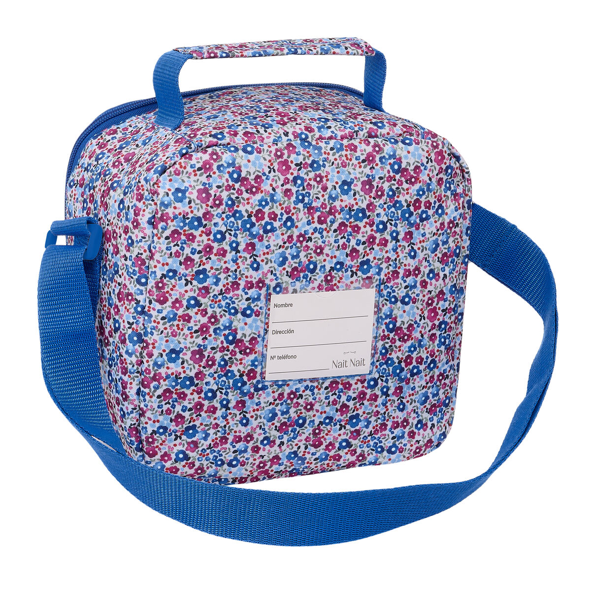 Geantă Termoizolantă pentru Gustări Nait Nait Flores coimbra azul Albastru 20 x 20 x 15 cm