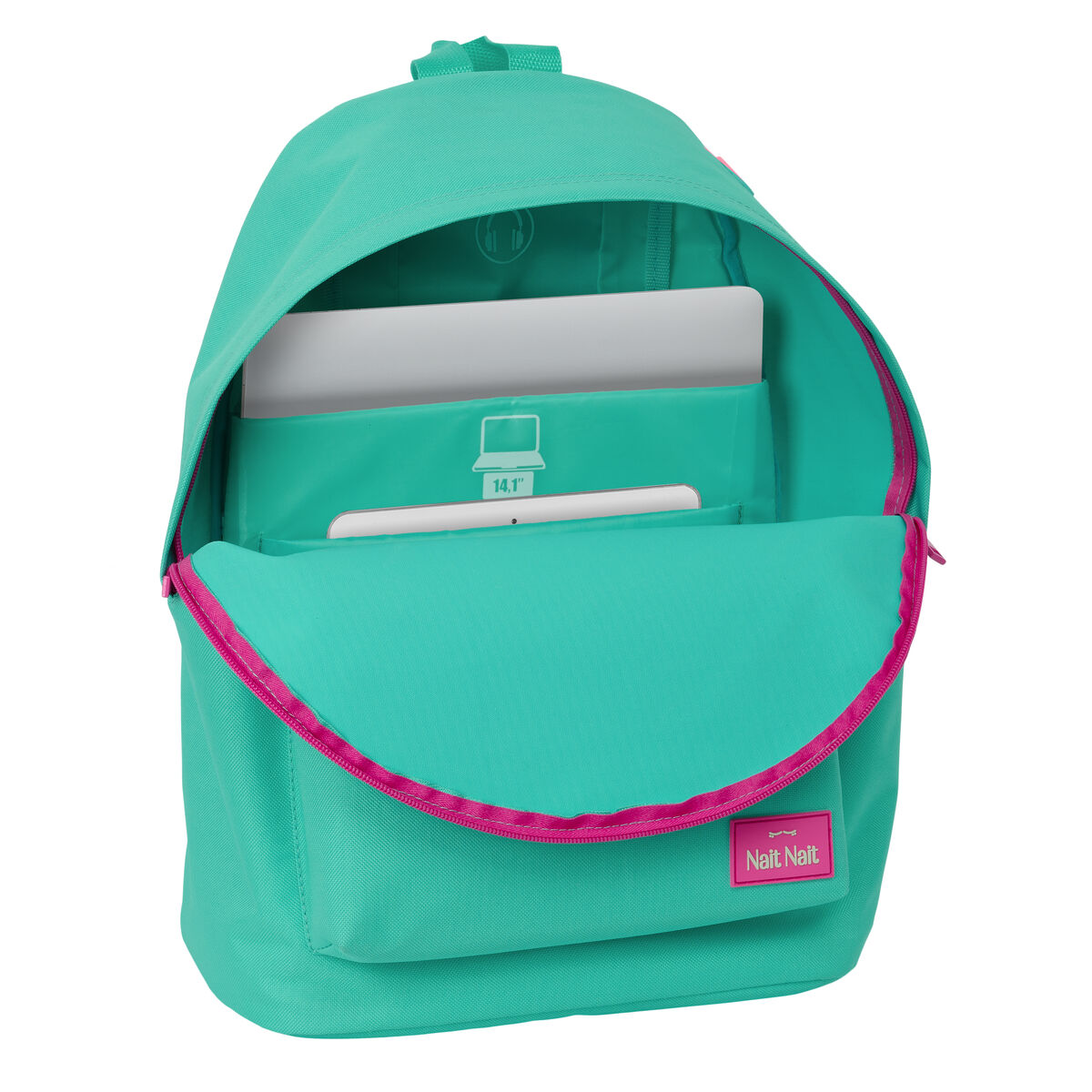 Rucsac pentru Laptop Nait Nait Mint Verde 31 x 41 x 16 cm