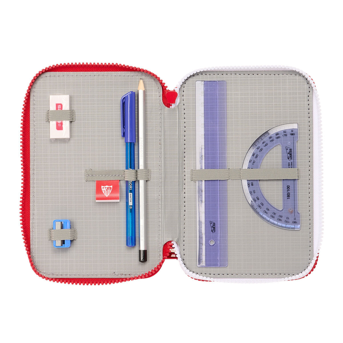 Penar Triplu Sevilla Fútbol Club Roșu 12,5 x 19,5 x 5,5 cm 36 Piese