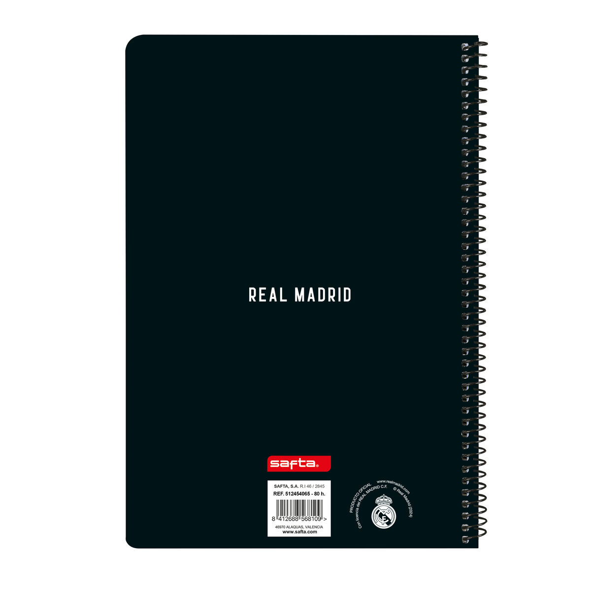 Notebook Real Madrid C.F. Alb Gri A4 80 Frunze