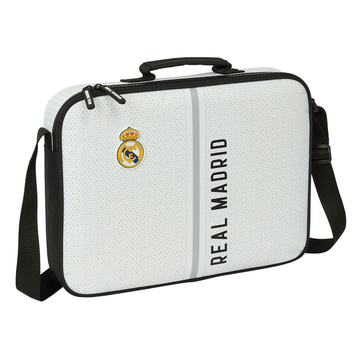 ghiozdan de școală Real Madrid C.F. Alb Gri 38 x 28 x 6 cm