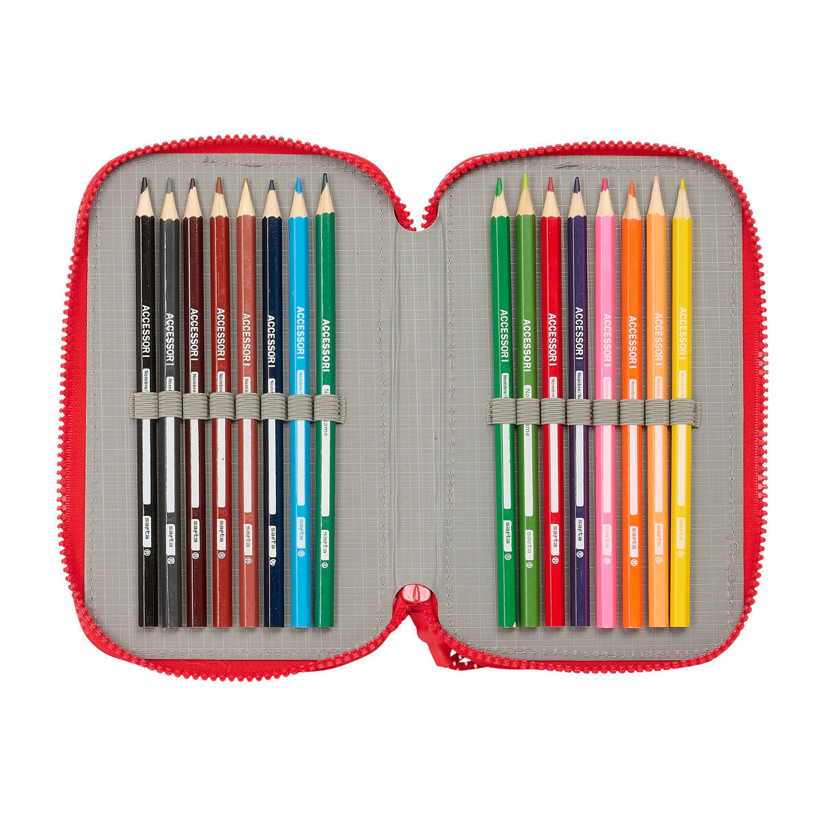 Penar Triplu Atlético Madrid Roșu 12,5 x 19,5 x 5,5 cm 36 Piese