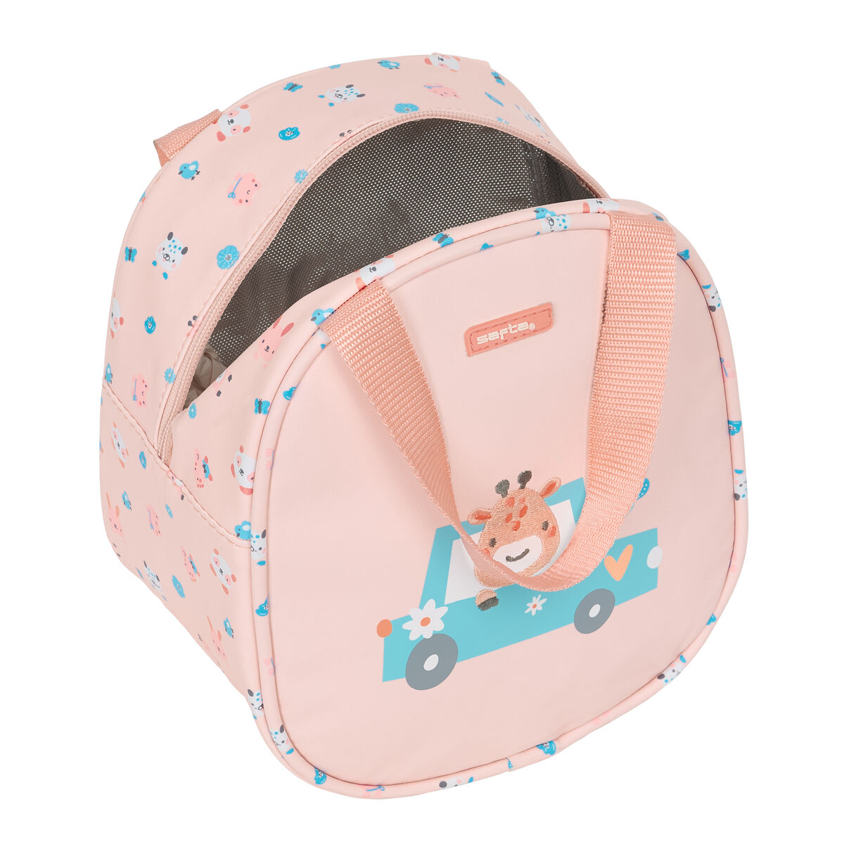 Geantă Termoizolantă pentru Gustări Safta Jirafa Coral 19 x 22 x 14 cm