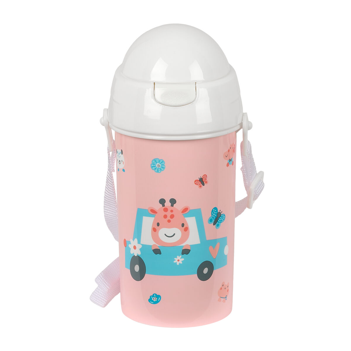 Sticlă de apă Safta Jirafa Coral PVC 500 ml