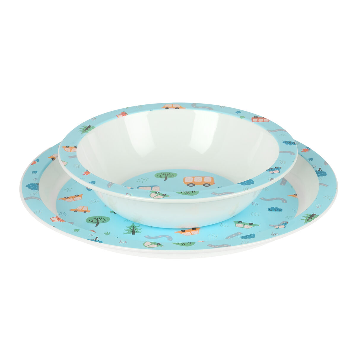 Set de veselă pentru copii Safta Coches Poliester 26 x 26 x 9 cm