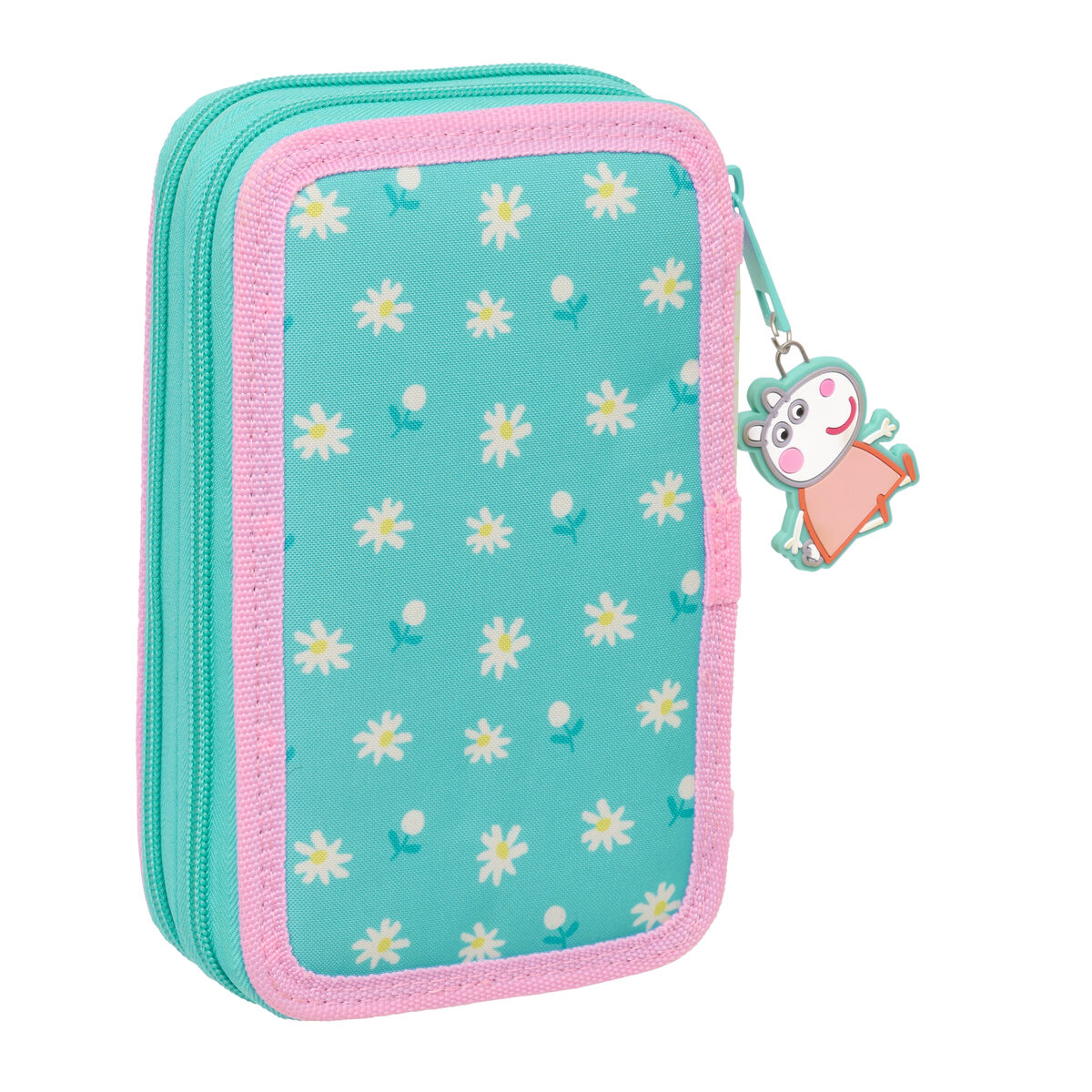 Penar cu Accesorii Peppa Pig Pretty flowers Galben Mentă 12.5 x 19.5 x 4 cm 29 Piese