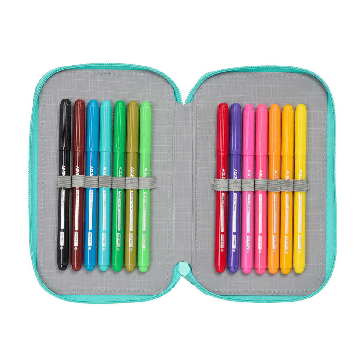 Penar cu Accesorii Peppa Pig Pretty flowers Galben Mentă 12.5 x 19.5 x 4 cm 29 Piese