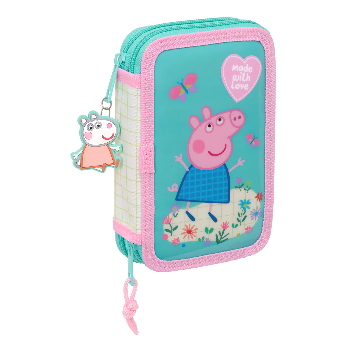 Penar cu Accesorii Peppa Pig Pretty flowers Galben Mentă 12.5 x 19.5 x 4 cm 29 Piese